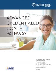Advanced Credentialed Coach Pathway course brochure Advanced Credentialed Coach Pathway course brochure